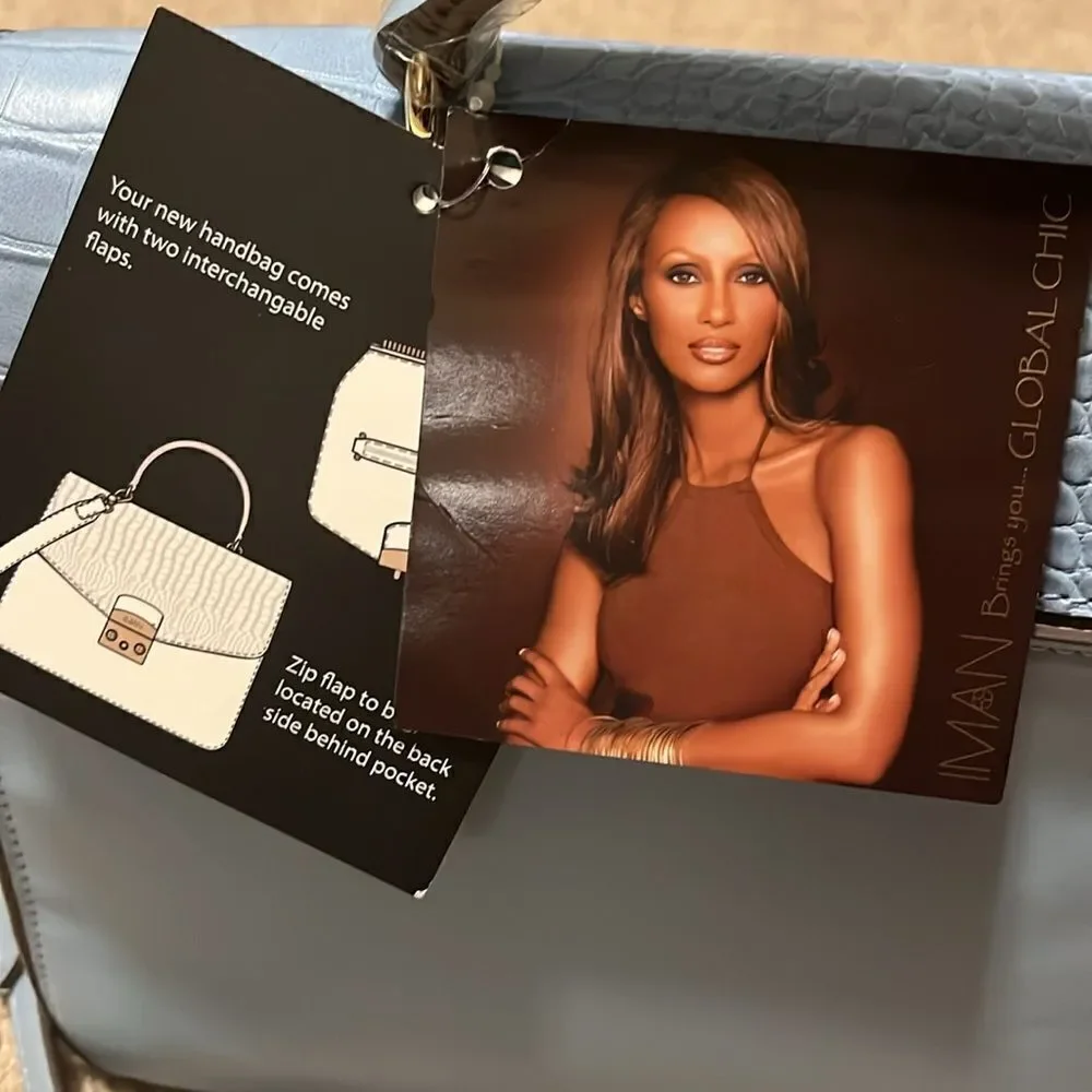 IMAN GLOBAL CHIC CONVERTIBLE FLAP SATCHEL